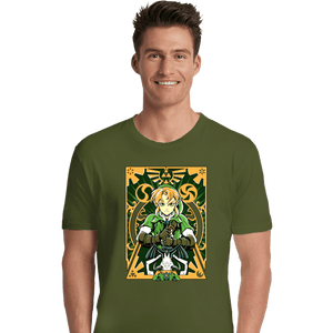 Daily_Deal_Shirts Premium Shirts, Unisex / Small / Military Green Ocarina Link