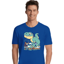 Load image into Gallery viewer, Shirts Premium Shirts, Unisex / Small / Royal Blue T Rex Surprise
