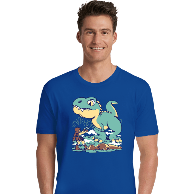 Shirts Premium Shirts, Unisex / Small / Royal Blue T Rex Surprise