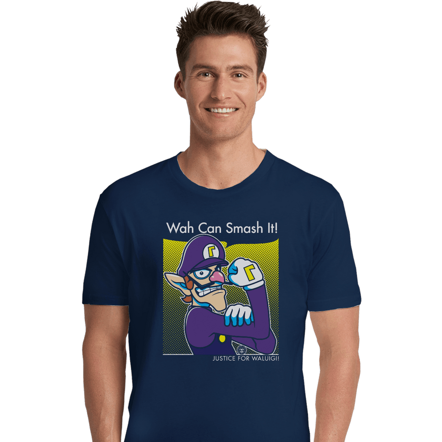 Shirts Premium Shirts, Unisex / Small / Navy Wah Can Smash It!