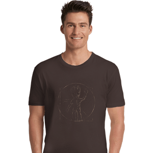 Shirts Premium Shirts, Unisex / Small / Dark Chocolate Vitruvian Groot