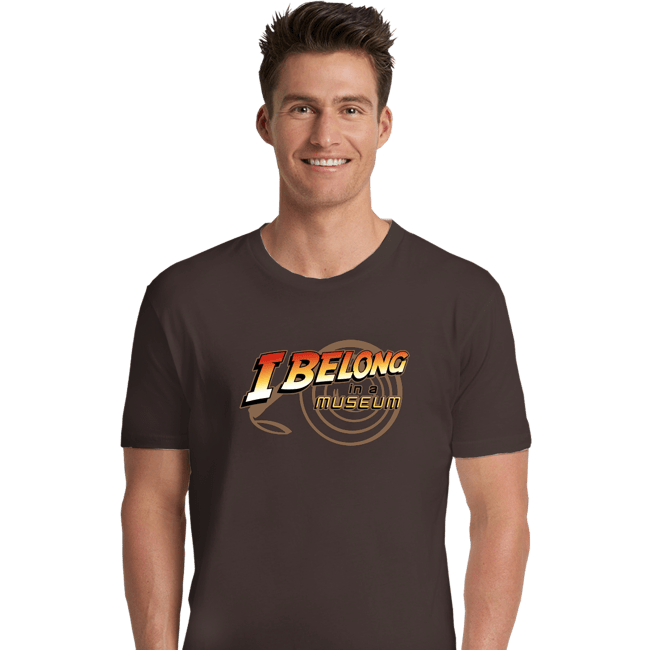 Shirts Premium Shirts, Unisex / Small / Dark Chocolate I Belong In A Museum