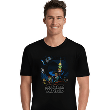 Load image into Gallery viewer, Shirts Premium Shirts, Unisex / Small / Black Space Wars

