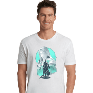 Daily_Deal_Shirts Premium Shirts, Unisex / Small / White Silver-Haired SOLDIER