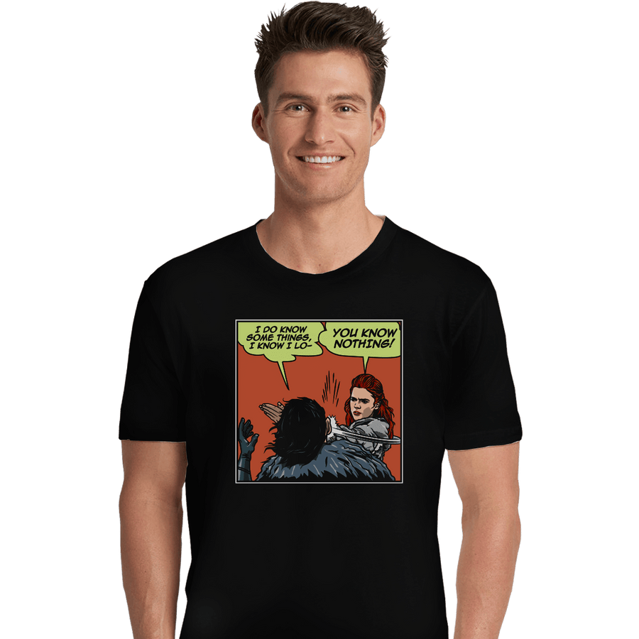 Shirts Premium Shirts, Unisex / Small / Black I Do Know Some Things