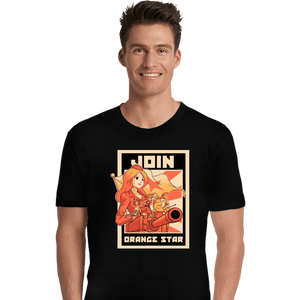 Shirts Premium Shirts, Unisex / Small / Black Orange Star Army