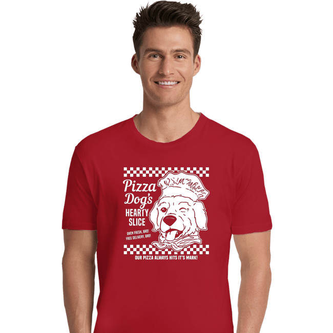 Daily_Deal_Shirts Premium Shirts, Unisex / Small / Red Pizza Dog
