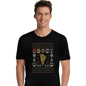 Shirts Premium Shirts, Unisex / Small / Black Mighty Morphin Christmas
