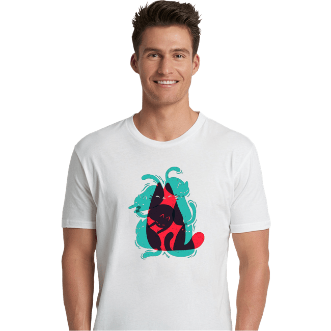 Shirts Premium Shirts, Unisex / Small / White Cat Shapes