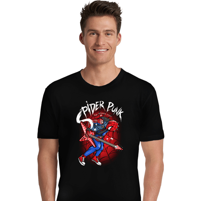 Daily_Deal_Shirts Premium Shirts, Unisex / Small / Black Spider Punk