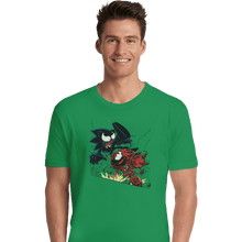 Load image into Gallery viewer, Shirts Premium Shirts, Unisex / Small / Irish Green Echidna Vs Hedgehog
