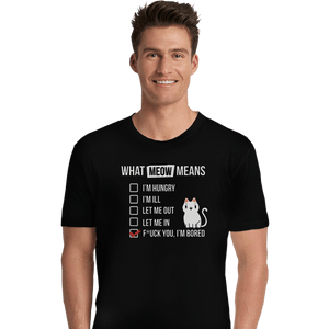 Shirts Premium Shirts, Unisex / Small / Black Meow Meaning