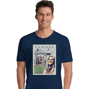Shirts Premium Shirts, Unisex / Small / Navy Explore Pawnee