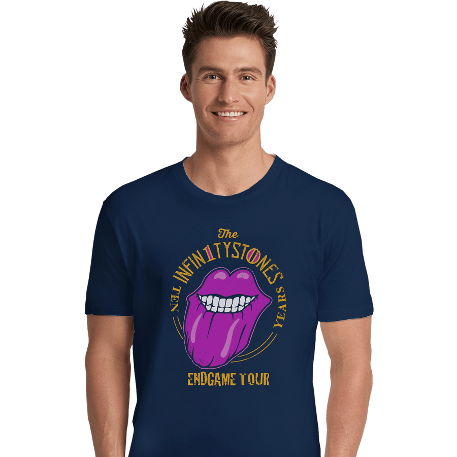 Shirts Premium Shirts, Unisex / Small / Navy Stones End Game Tour