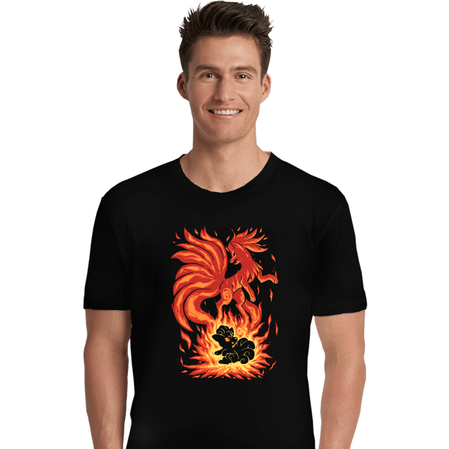 Shirts Premium Shirts, Unisex / Small / Black The Flame Tailed Fox Within