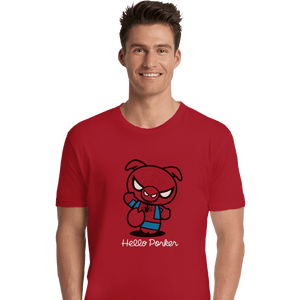 Shirts Premium Shirts, Unisex / Small / Red Hello Porker