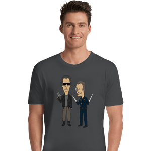 Shirts Premium Shirts, Unisex / Small / Charcoal T800 and T1000