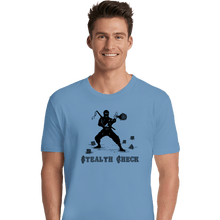 Load image into Gallery viewer, Secret_Shirts Premium Shirts, Unisex / Small / Powder Blue Stealth Check
