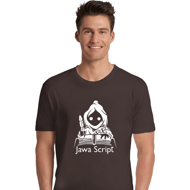 Shirts Premium Shirts, Unisex / Small / Dark Chocolate Jawa Script