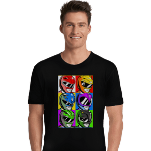 Shirts Premium Shirts, Unisex / Small / Black Pop Art Power Rangers