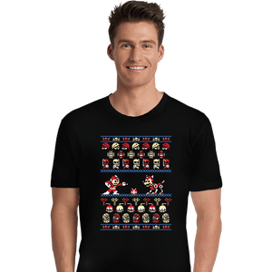 Shirts Premium Shirts, Unisex / Small / Black Christmas Man