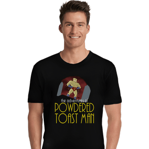 Shirts Premium Shirts, Unisex / Small / Black Powdered Toast Man