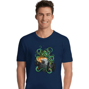 Shirts Premium Shirts, Unisex / Small / Navy Cthulhu Strikes Back