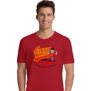 Shirts Premium Shirts, Unisex / Small / Red Average Joes Gym