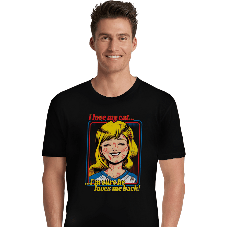Shirts Premium Shirts, Unisex / Small / Black I Love My Cat