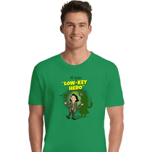 Load image into Gallery viewer, Secret_Shirts Premium Shirts, Unisex / Small / Irish Green Low-Key Hero
