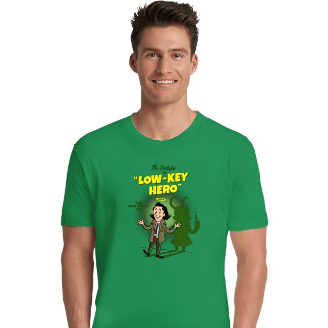 Secret_Shirts Premium Shirts, Unisex / Small / Irish Green Low-Key Hero