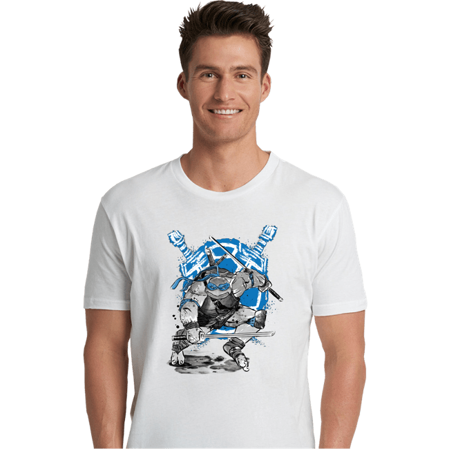 Daily_Deal_Shirts Premium Shirts, Unisex / Small / White Leonardo Sumi-e