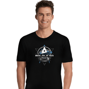 Shirts Premium Shirts, Unisex / Small / Black Boldly into Space