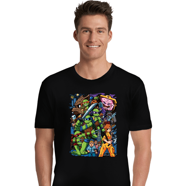 Daily_Deal_Shirts Premium Shirts, Unisex / Small / Black TMNT Pilgrim