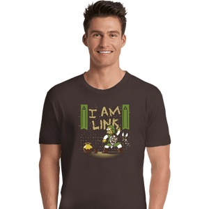 Shirts Premium Shirts, Unisex / Small / Dark Chocolate I Am Link