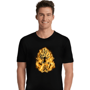 Shirts Premium Shirts, Unisex / Small / Black Golden Saiyan Rose