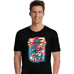 Daily_Deal_Shirts Premium Shirts, Unisex / Small / Black Retro Heroes