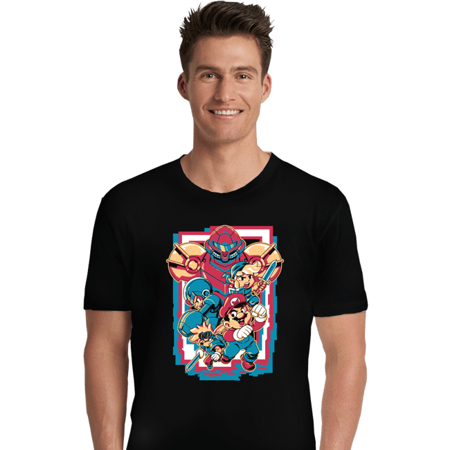 Daily_Deal_Shirts Premium Shirts, Unisex / Small / Black Retro Heroes