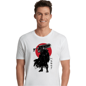 Daily_Deal_Shirts Premium Shirts, Unisex / Small / White Black Swordsman Sumi-e