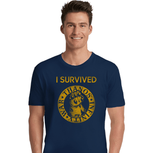 Shirts Premium Shirts, Unisex / Small / Navy Infinity War Survivor