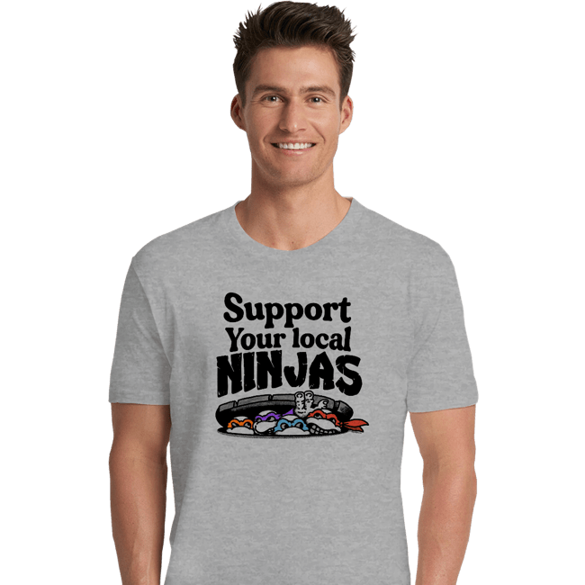 Daily_Deal_Shirts Premium Shirts, Unisex / Small / Sports Grey Support Your Local Ninjas