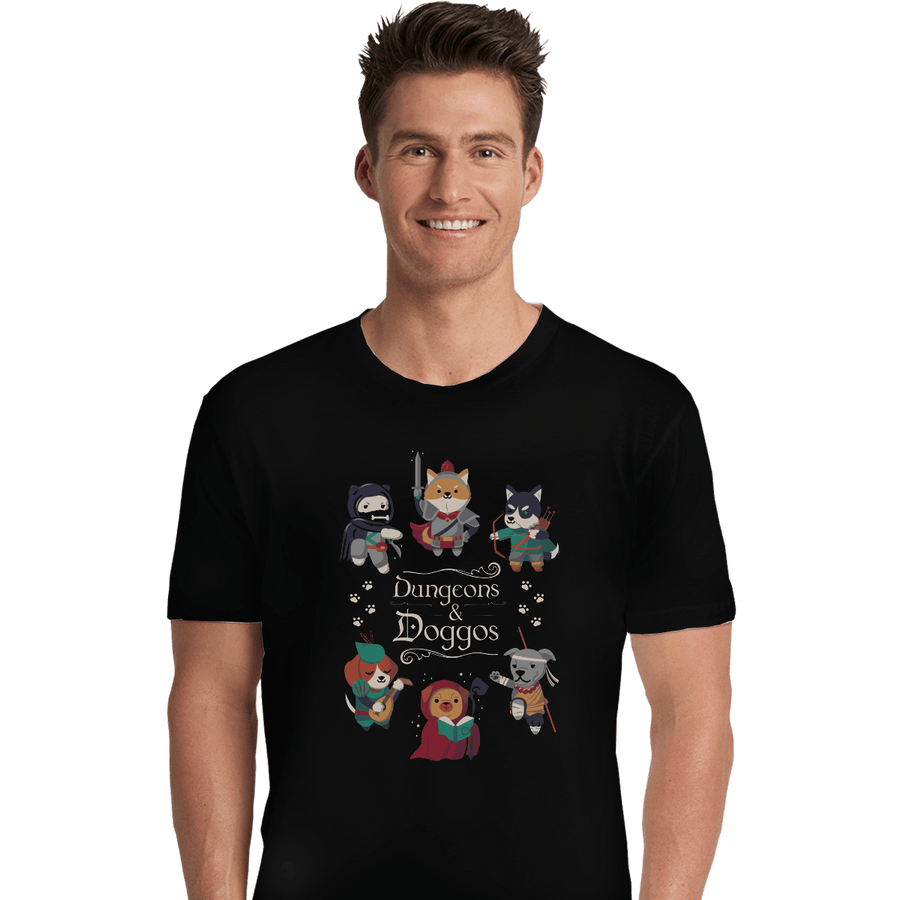 Shirts Premium Shirts, Unisex / Small / Black Dungeons & Doggos