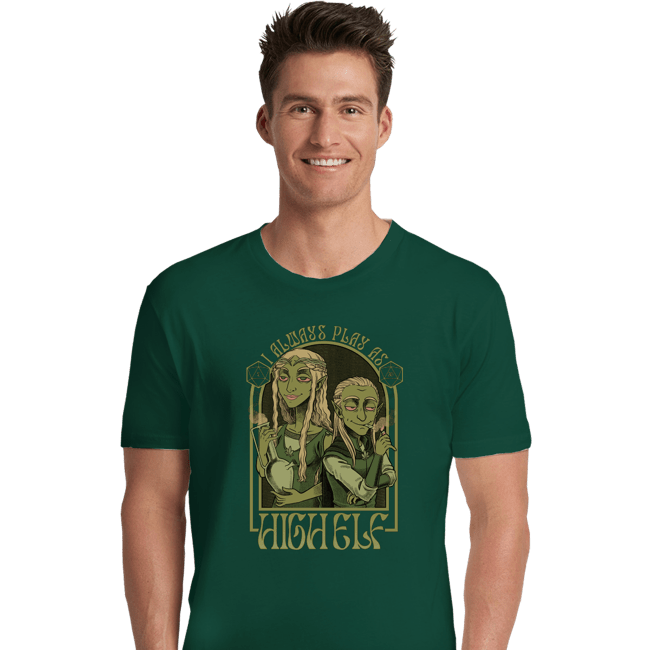 Secret_Shirts Premium Shirts, Unisex / Small / Forest I Play As High Elf