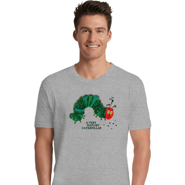 Daily_Deal_Shirts Premium Shirts, Unisex / Small / Sports Grey Hangry Caterpillar