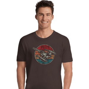 Shirts Premium Shirts, Unisex / Small / Dark Chocolate Vintage Starfighter