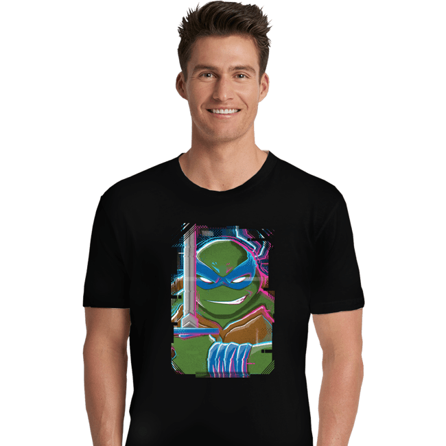 Daily_Deal_Shirts Premium Shirts, Unisex / Small / Black Glitch Leonardo
