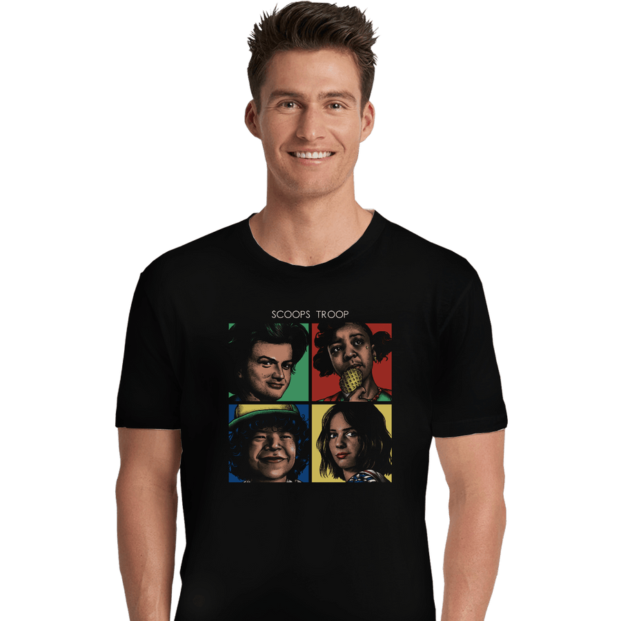Shirts Premium Shirts, Unisex / Small / Black Scoops Troop