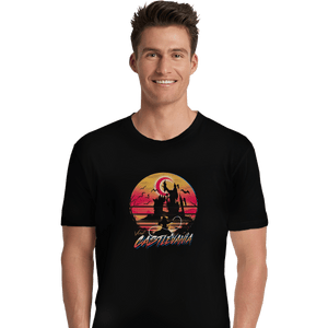 Shirts Premium Shirts, Unisex / Small / Black Retro Wave Castlevania