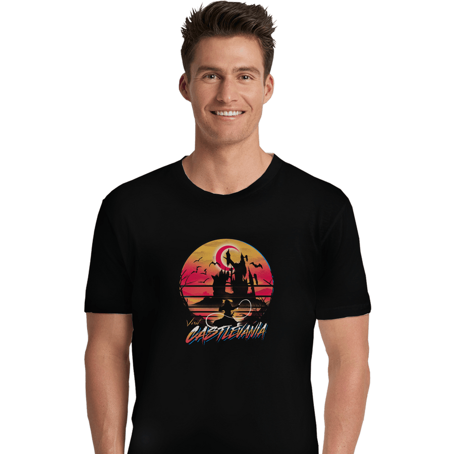 Shirts Premium Shirts, Unisex / Small / Black Retro Wave Castlevania