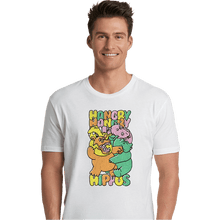 Load image into Gallery viewer, Secret_Shirts Premium Shirts, Unisex / Small / White Hangry Hippos

